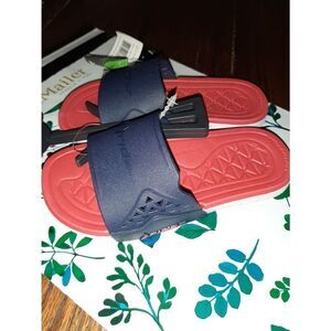 New Kids Size 12 Red Blue Rider Infinitiik Summer Casual Slides Sandals